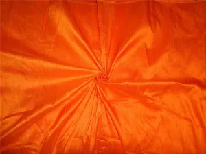 100% PURE SILK DUPIONI FABRIC BRIGHT ORANGE colour 54" wide WITH SLUBS MM69[6]