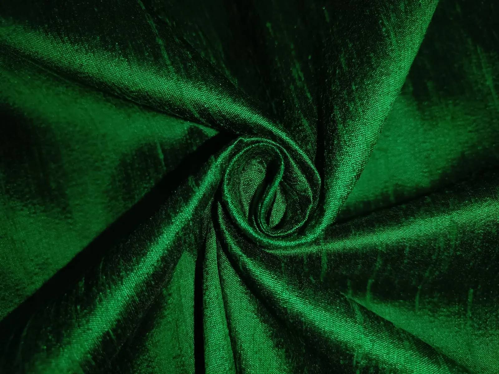 100% PURE SILK DUPIONI FABRIC EMERALD GREEN COLOR 54" WIED WITH SLUBS*MMB2[1]