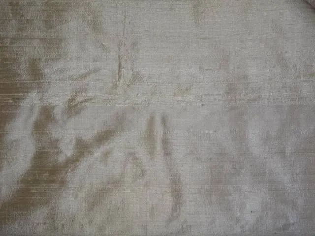 100% SILK DUPIONI CREAM x GOLD  54&quot;~WITH SLUBS MM26[3]