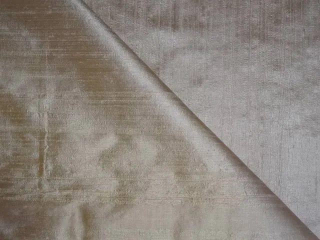 100% SILK DUPIONI CREAM x GOLD  54&quot;~WITH SLUBS MM26[3]