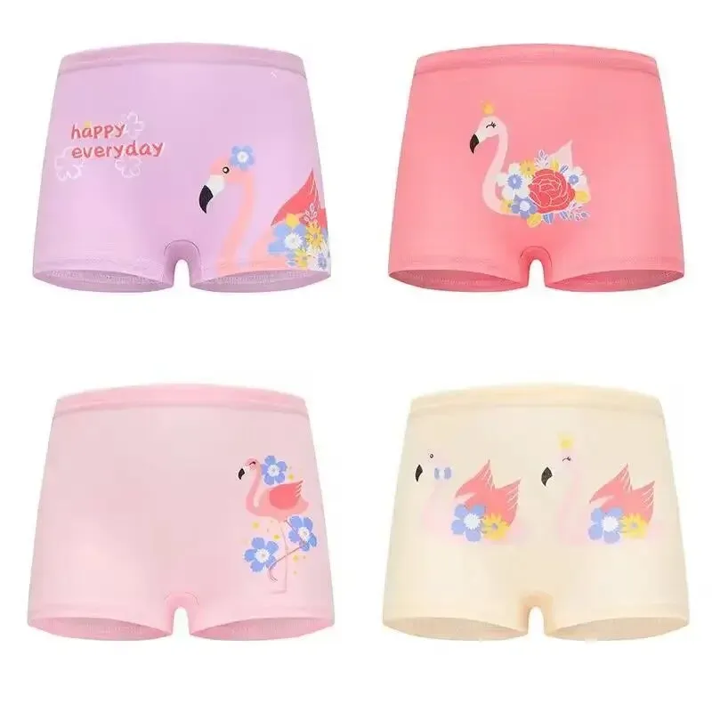 10PC Soft Cotton Cartoon Print Breathable Briefs for Girls