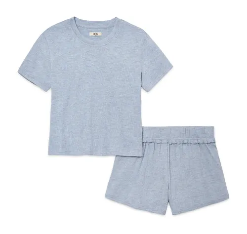 1136910 Blue Multi Heather Aniyah Pajamas Shorts Set