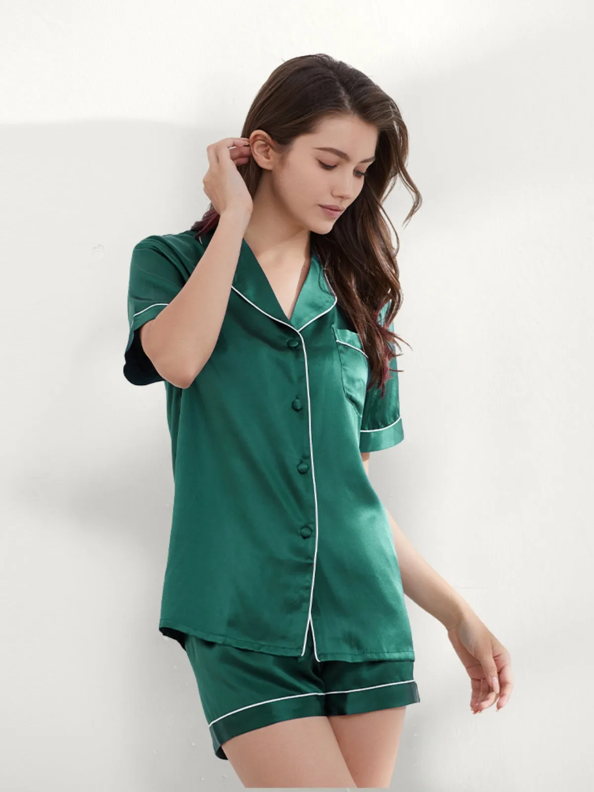 19 Momme Short Silk Pajamas Set