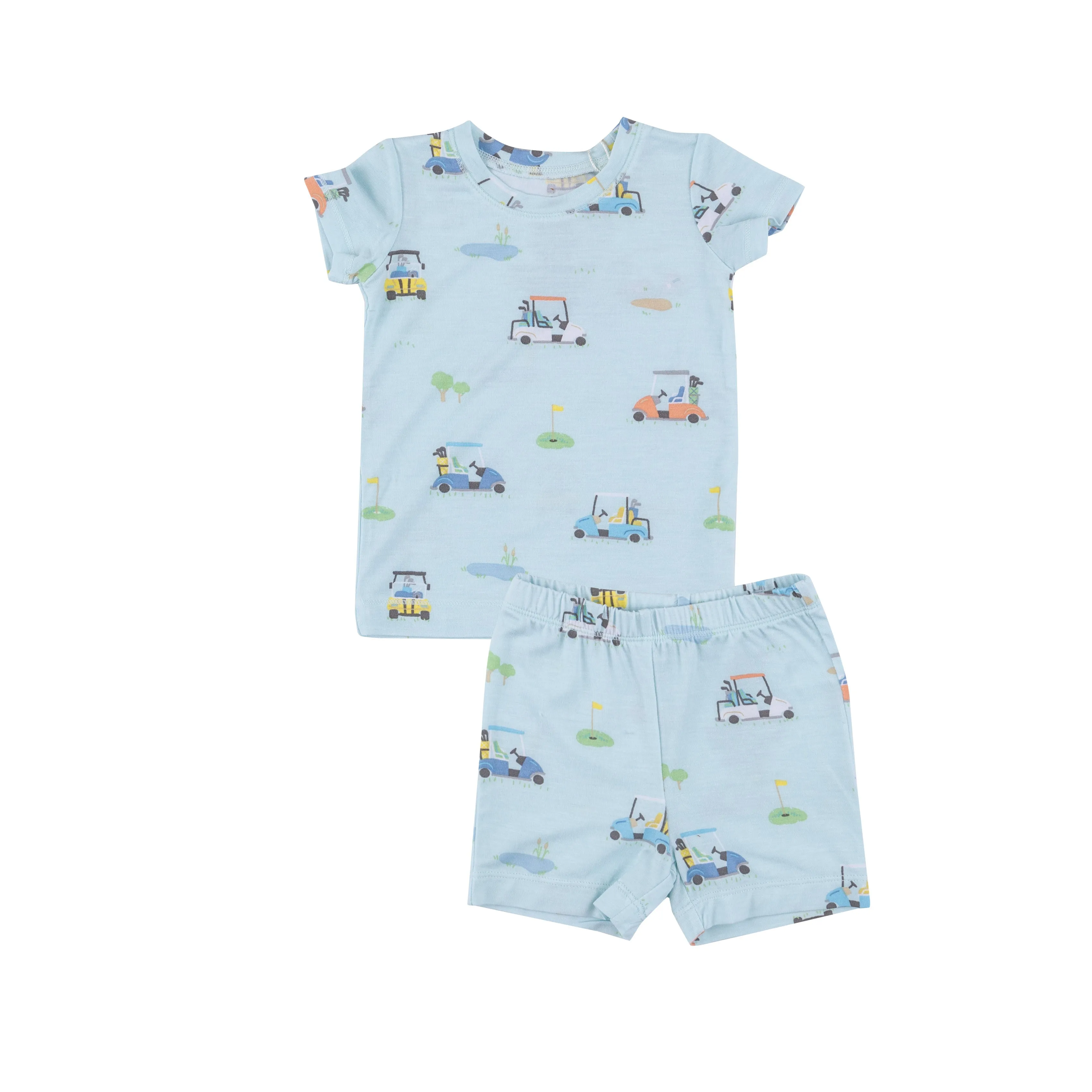 2 Piece Boys Short Golf Pajamas