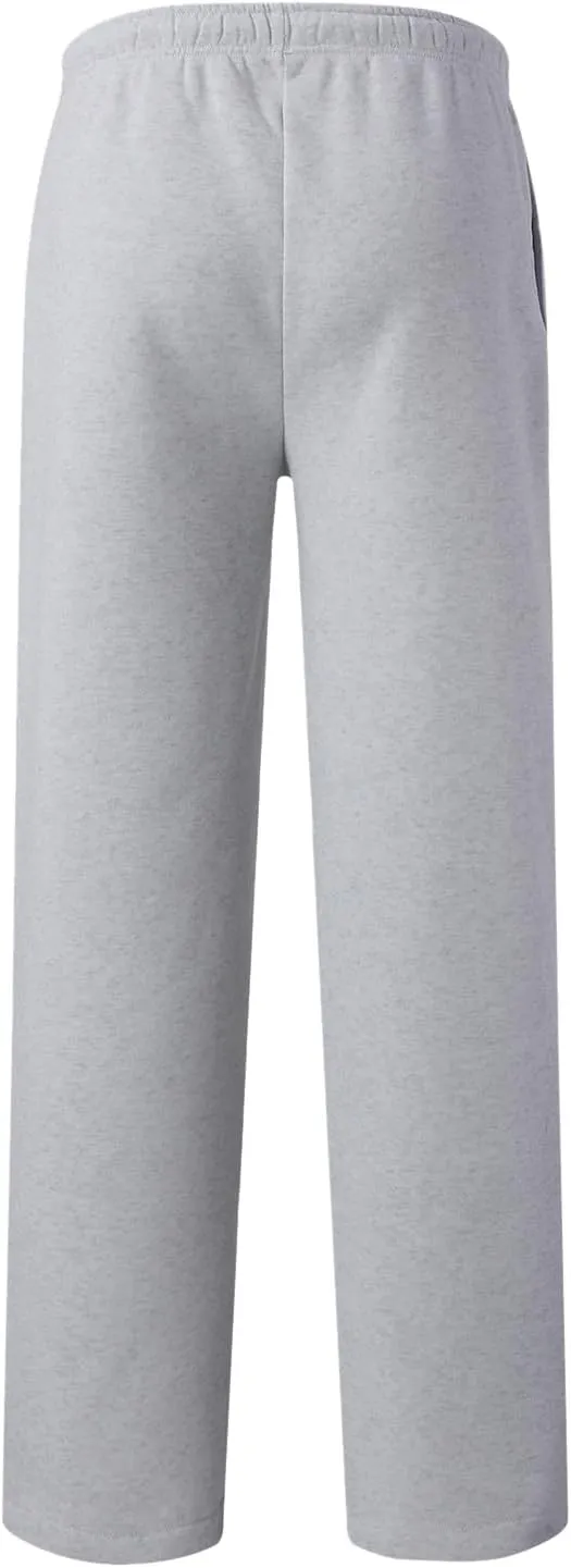 2025 Womens Wide Leg Sweatpants Cozy Fleece Boyfriend Casual Jogger Pants Baggy Elastic High Waisted Yoga Pants Trendy