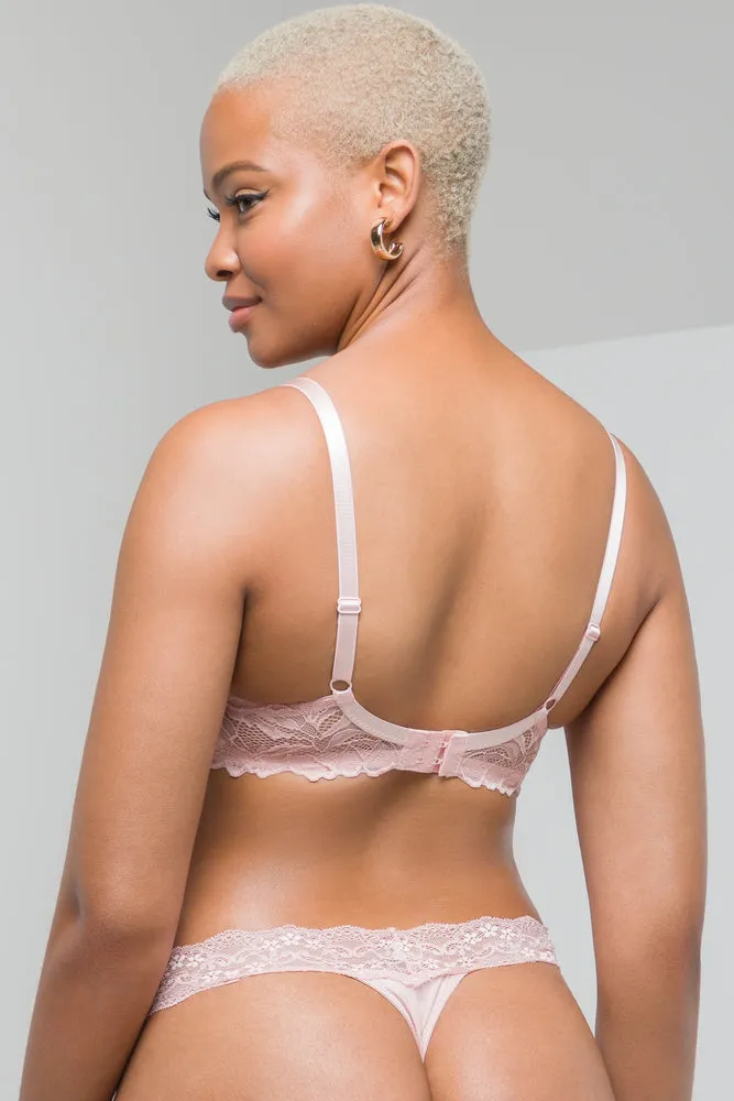 3 Pack Lace Thongs Black, Pink & White
