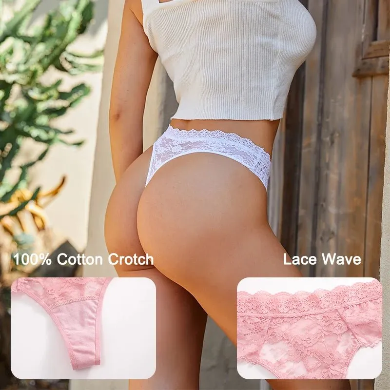 3 PCS / Set S-XL Women Sexy Panties G-string Lace Lingerie Bikini
