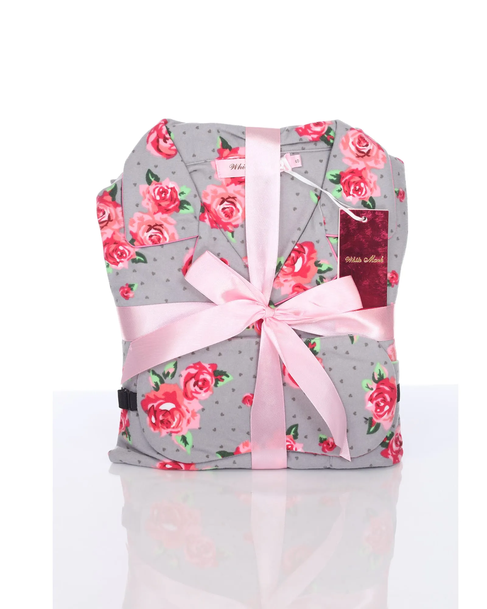 3 Piece Pajama Set | Grey Rose