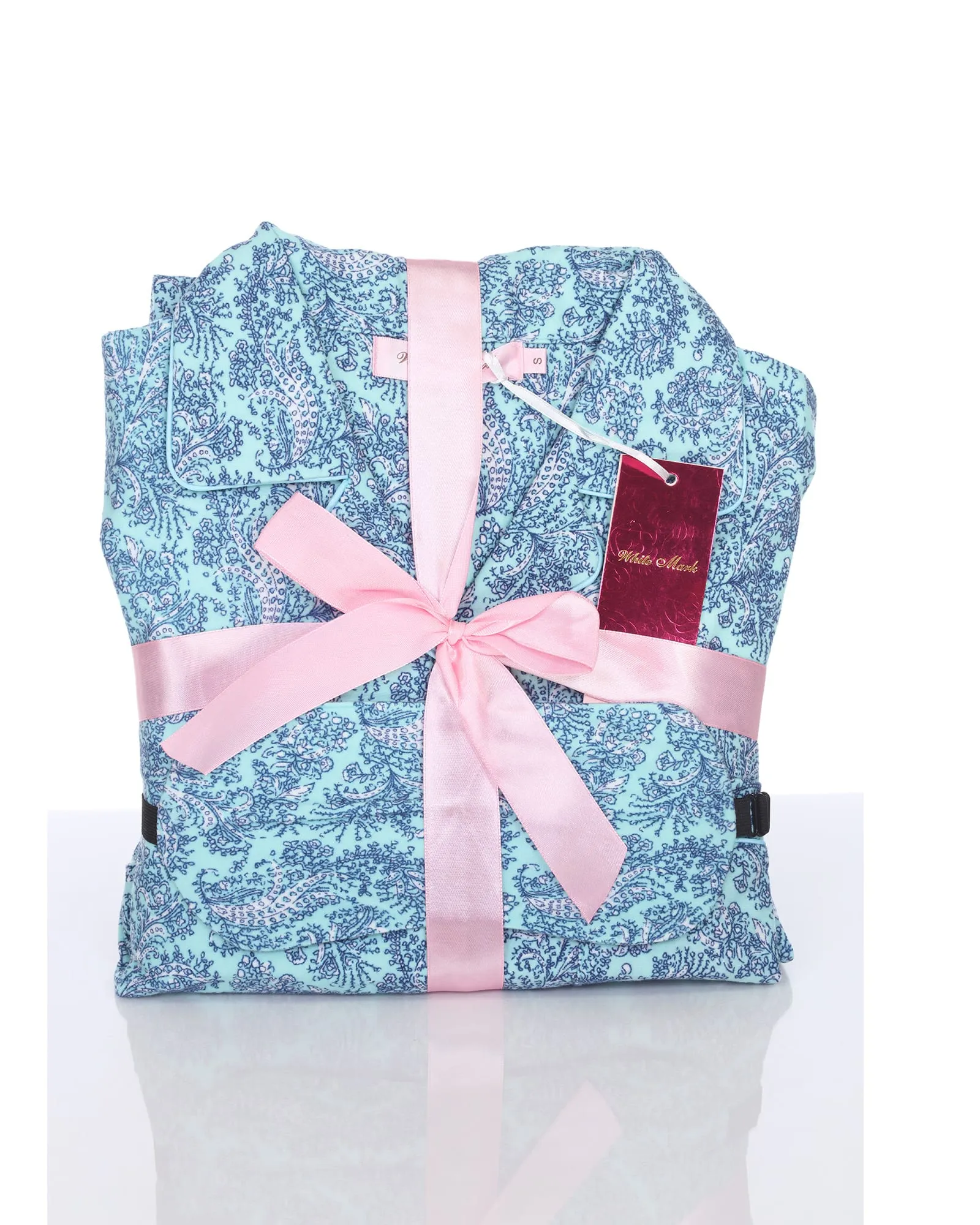 3 Piece Pajama Set | Mint Paisley