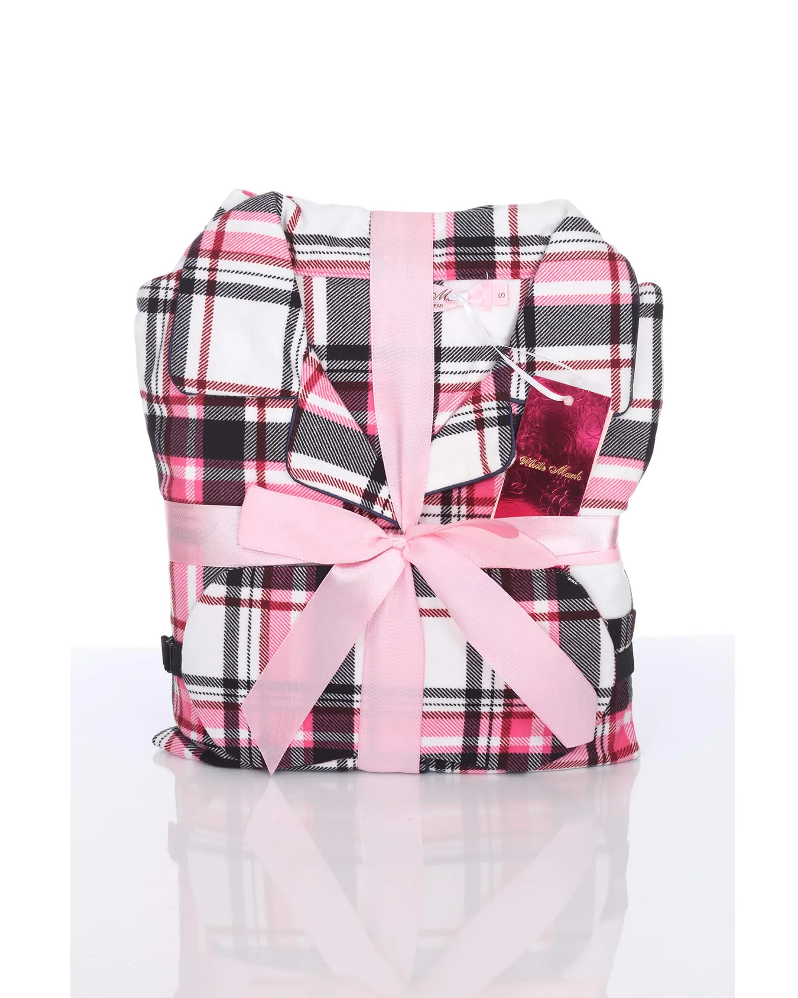 3 Piece Pajama Set | Pink Plaid