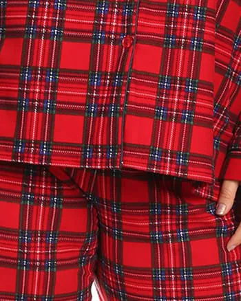 3 Piece Pajama Set | Red Plaid