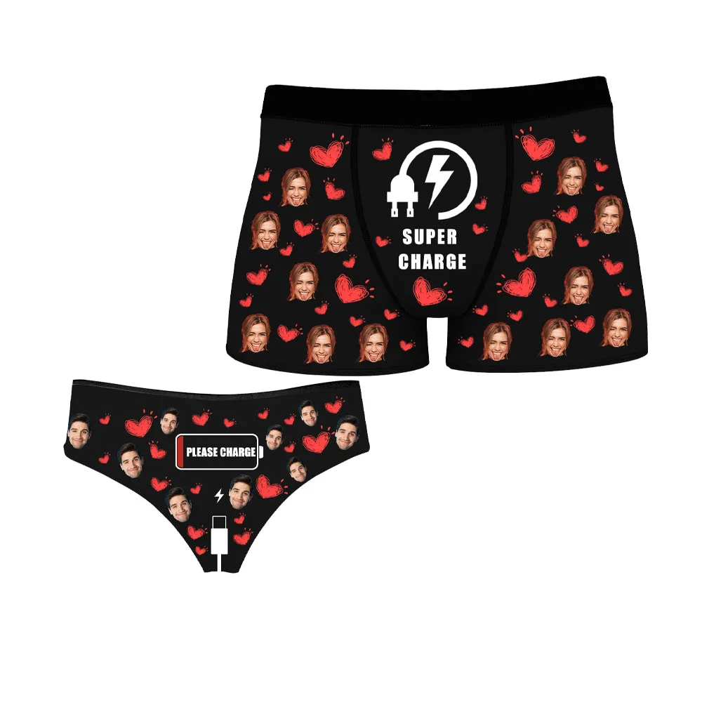 4FunGift® Personalized Gift For Men & Women Boxer Briefs Super Charger