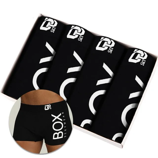 4pc/lot Boxershorts Men Boxers Male Underwear Man Panties Cotton Soft Short Boxer Mesh Mens Hombre Cueca Plus Size OR212