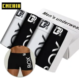 4pc/lot Boxershorts Men Boxers Male Underwear Man Panties Cotton Soft Short Boxer Mesh Mens Hombre Cueca Plus Size OR212