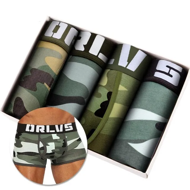 4pc/lot Boxershorts Men Boxers Male Underwear Man Panties Cotton Soft Short Boxer Mesh Mens Hombre Cueca Plus Size OR212