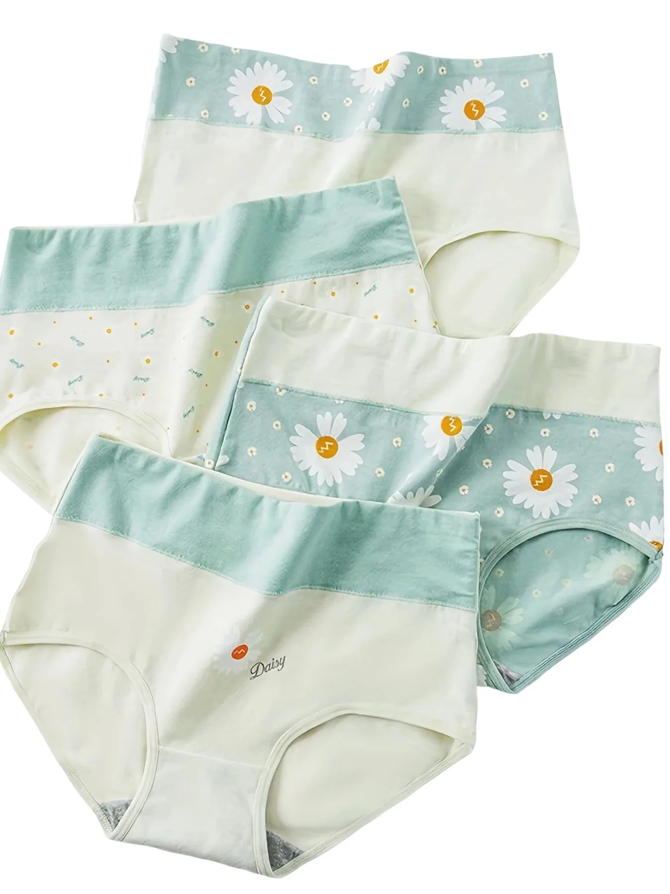 4pcs Breathable High Waist Cotton Women Panties, Sizes M-5XL