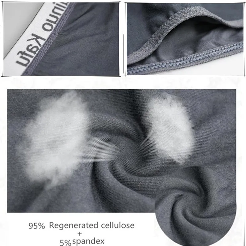 4pcs/Lot Men's Underwear Male Solid Briefs Underpants for Men Brief Bamboo Fiber Panties Mens Bikini Pant Men Sexy Slip Hombre