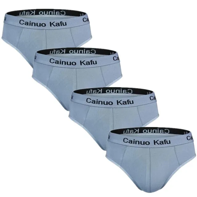 4pcs/Lot Men's Underwear Male Solid Briefs Underpants for Men Brief Bamboo Fiber Panties Mens Bikini Pant Men Sexy Slip Hombre