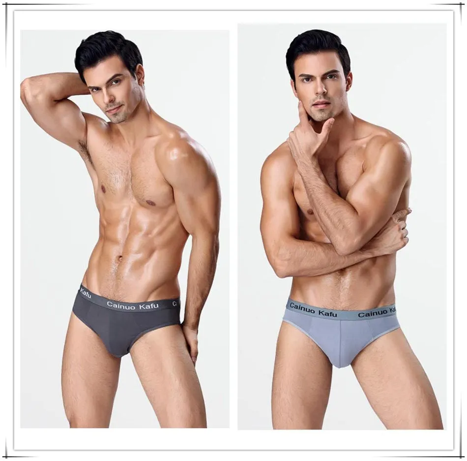 4pcs/Lot Men's Underwear Male Solid Briefs Underpants for Men Brief Bamboo Fiber Panties Mens Bikini Pant Men Sexy Slip Hombre