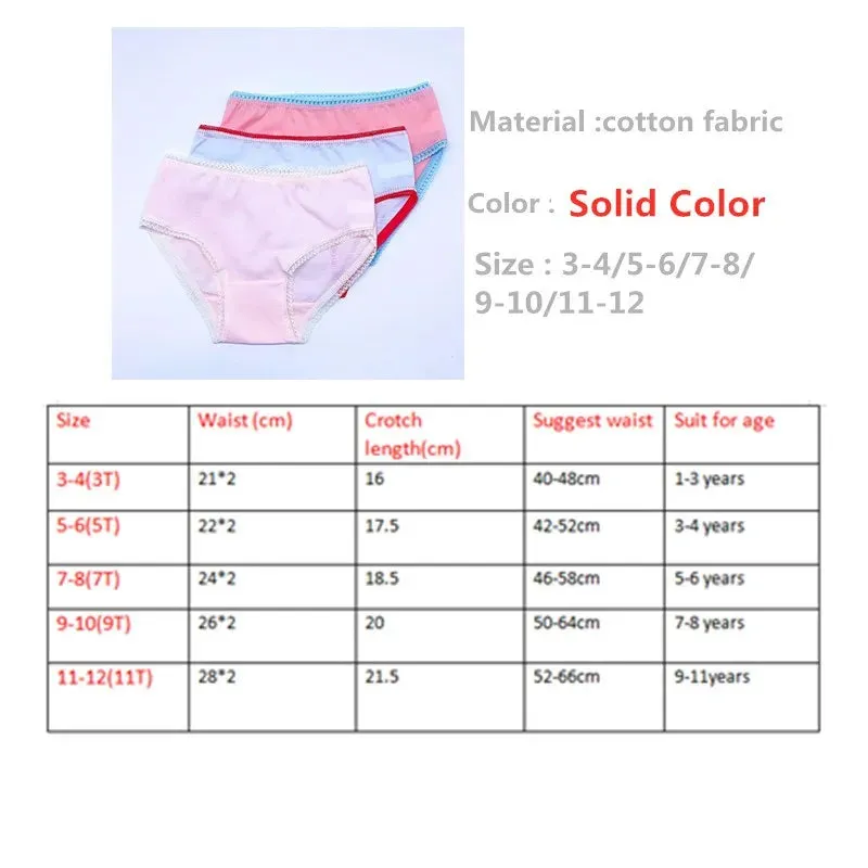 6pc Boys Girls Solid Underwear Baby Panties Briefs Kids Panties for Children 1-10Years