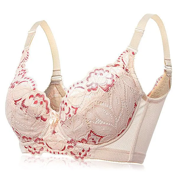 Adjustable Push Up Gather Sexy Lace Hem Bras