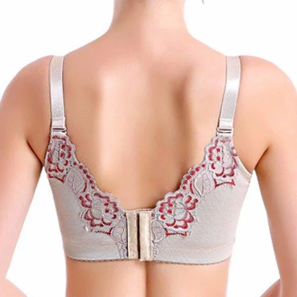 Adjustable Push Up Gather Sexy Lace Hem Bras