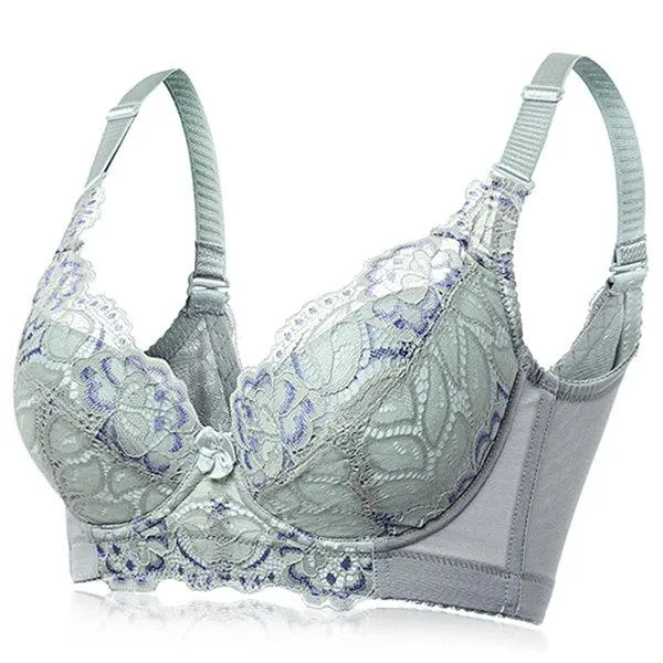 Adjustable Push Up Gather Sexy Lace Hem Bras