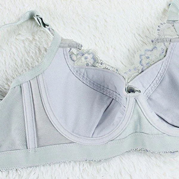 Adjustable Push Up Gather Sexy Lace Hem Bras