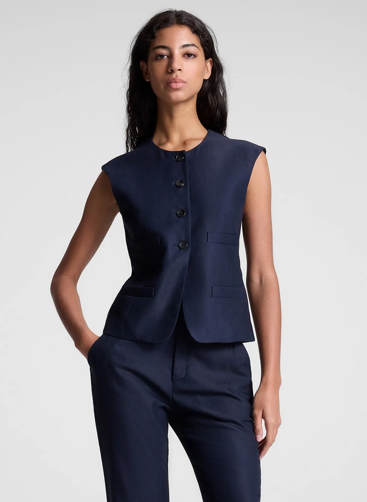 A.L.C. Georgie Vest in Evening Blue