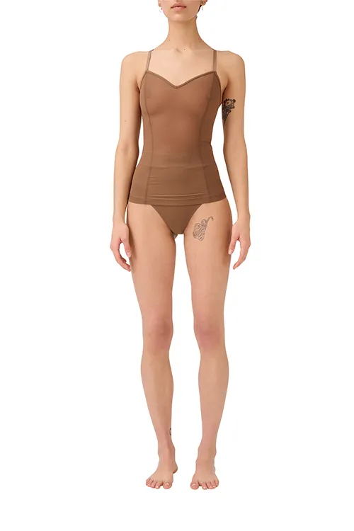 All Mesh Convertible Shape Camisole