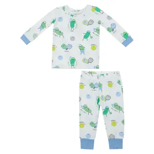 Angel Dear Long-Sleeve Pajama Set Pickleball Blue
