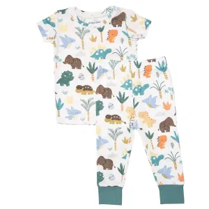 Angel Dear Short-Sleeve Pajama Set Cute Dino