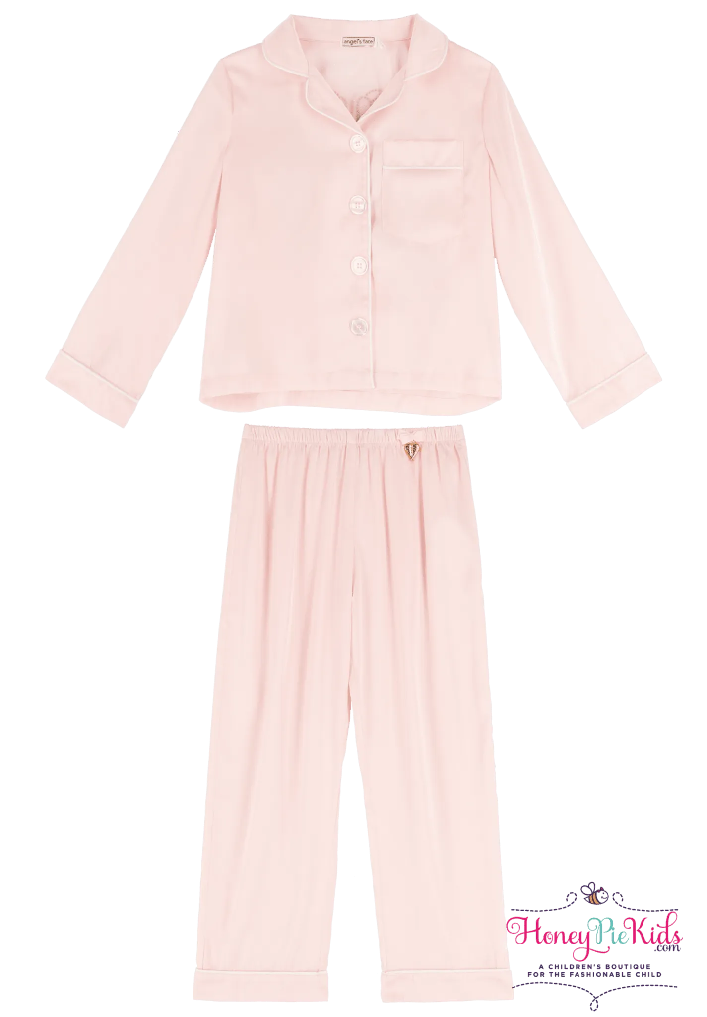 Angel's Face Girls Ballet Pink Faith L/S 2 Piece Pajama Set