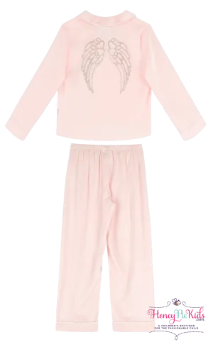 Angel's Face Girls Ballet Pink Faith L/S 2 Piece Pajama Set