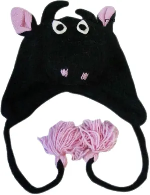 Animal Hats for Adults with Mitten or Pom Pom Knit or Plush Cute Winter Hats Substitute for Beanie