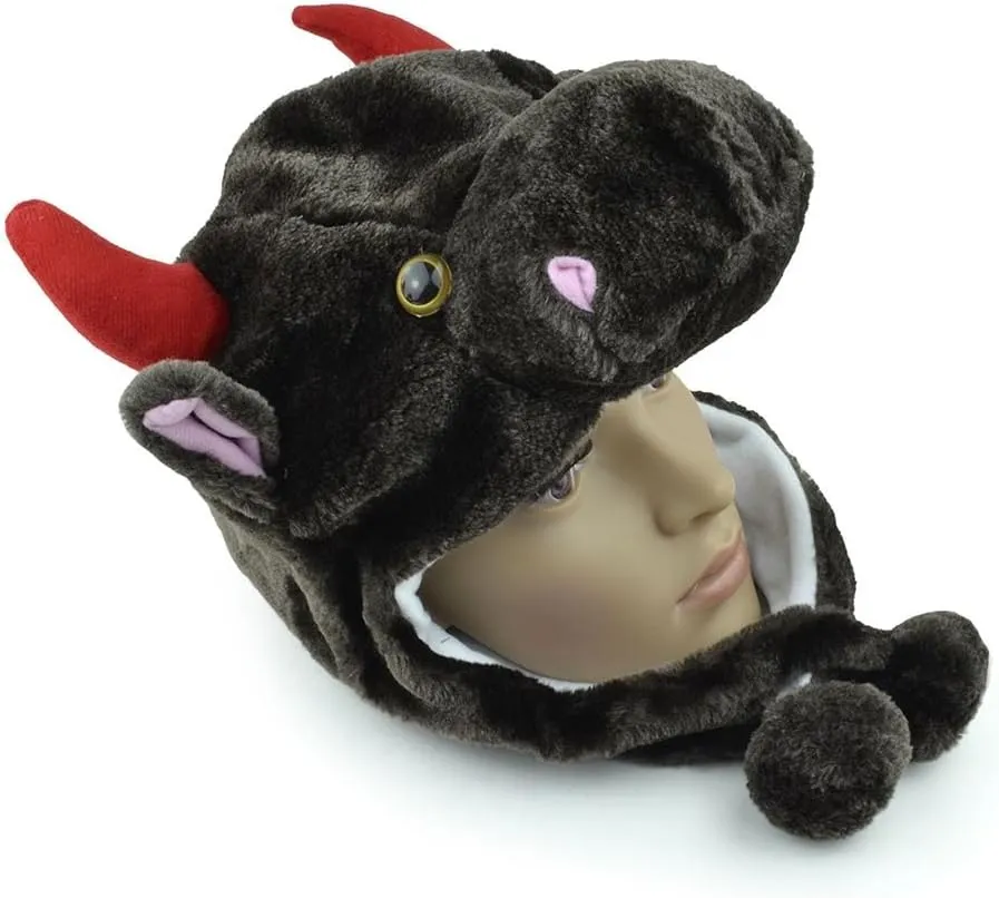 Animal Hats for Adults with Mitten or Pom Pom Knit or Plush Cute Winter Hats Substitute for Beanie