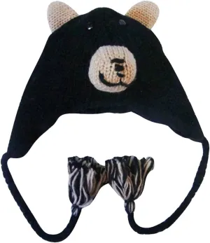 Animal Hats for Adults with Mitten or Pom Pom Knit or Plush Cute Winter Hats Substitute for Beanie