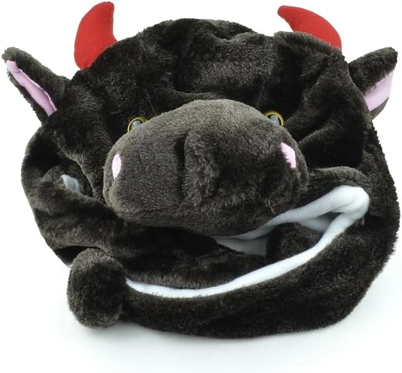 Animal Hats for Adults with Mitten or Pom Pom Knit or Plush Cute Winter Hats Substitute for Beanie