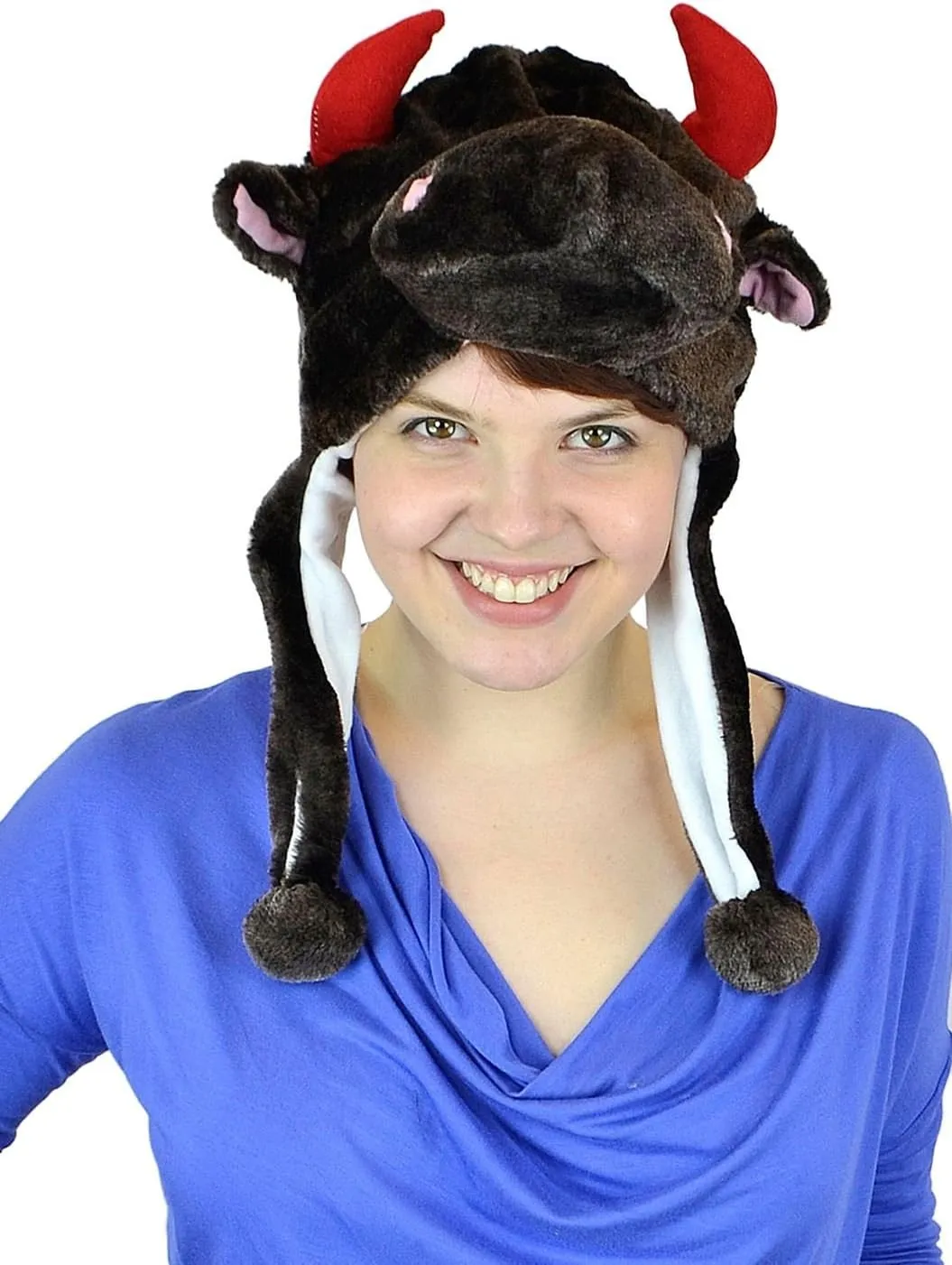 Animal Hats for Adults with Mitten or Pom Pom Knit or Plush Cute Winter Hats Substitute for Beanie