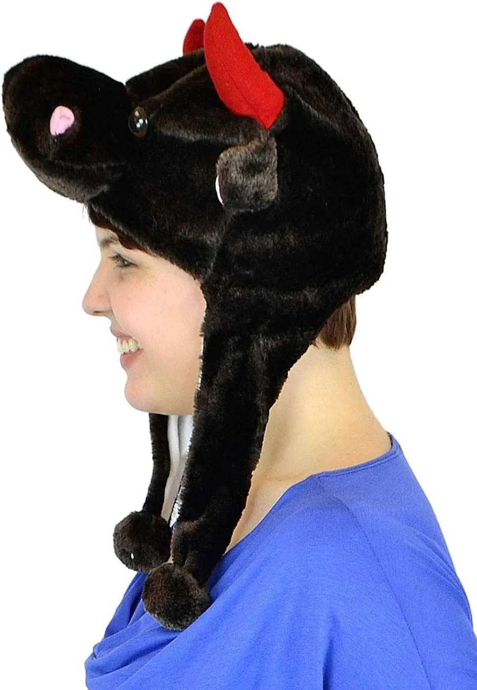 Animal Hats for Adults with Mitten or Pom Pom Knit or Plush Cute Winter Hats Substitute for Beanie