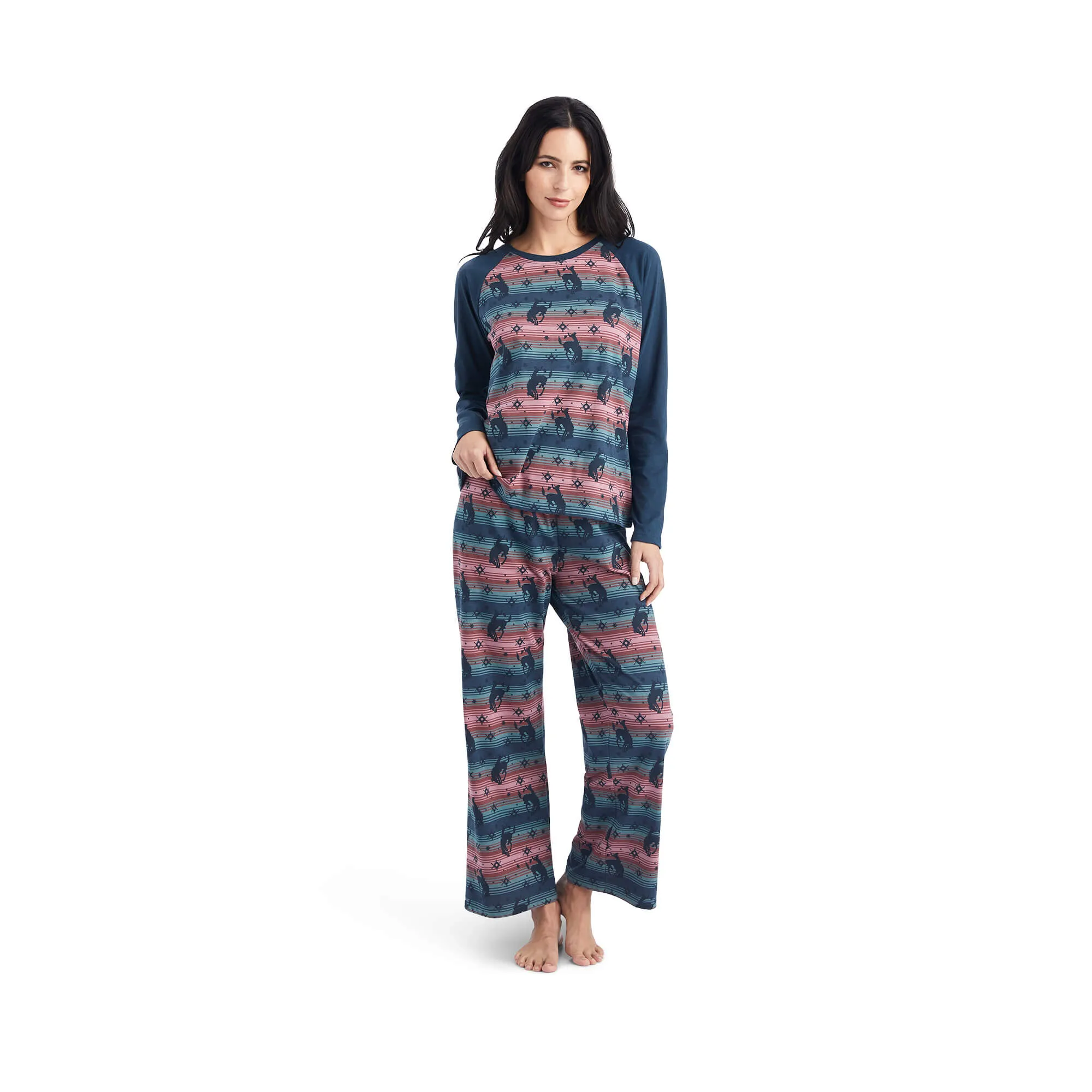 Ariat Women's Pajama Set in Bucking Serape