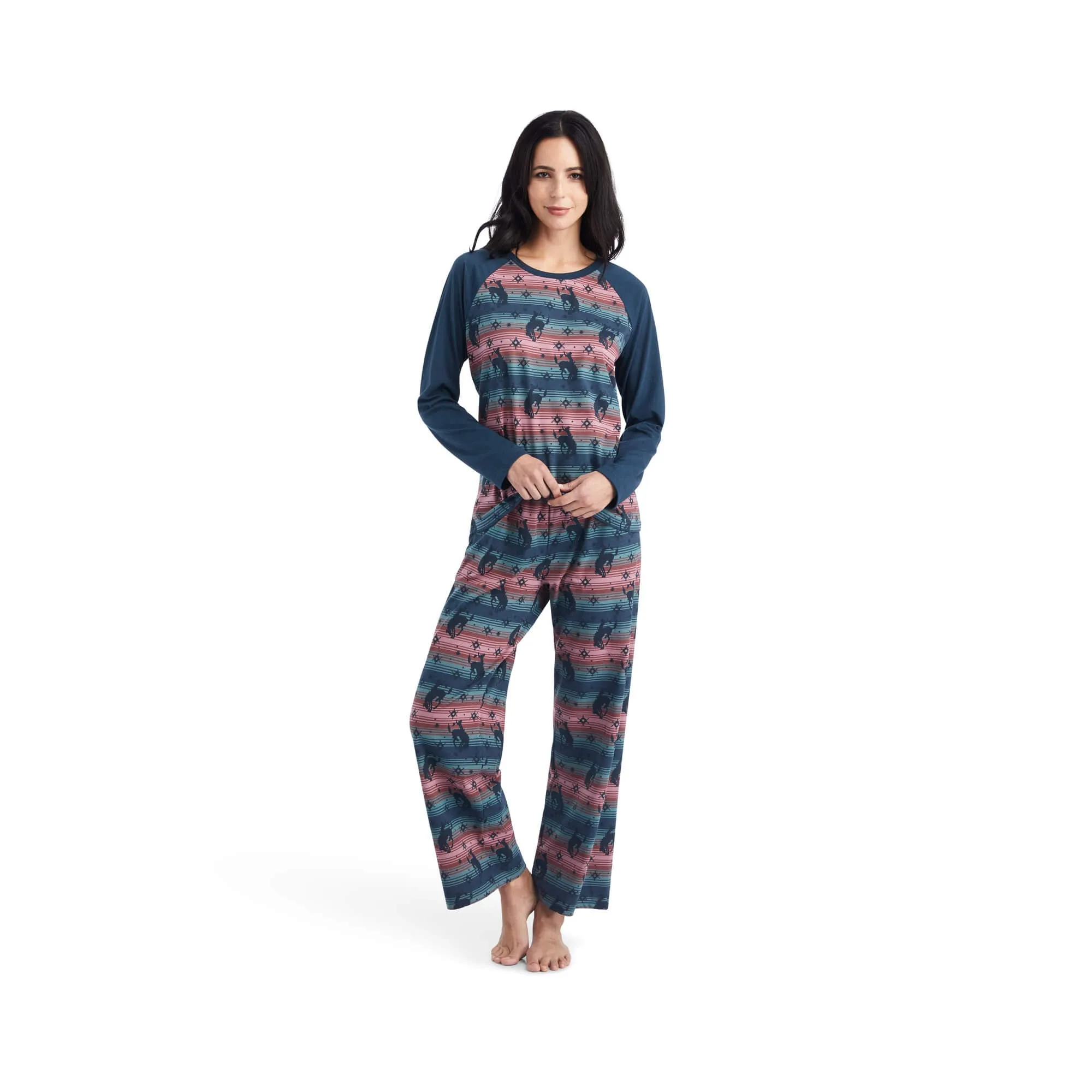 Ariat Women's Pajama Set in Bucking Serape