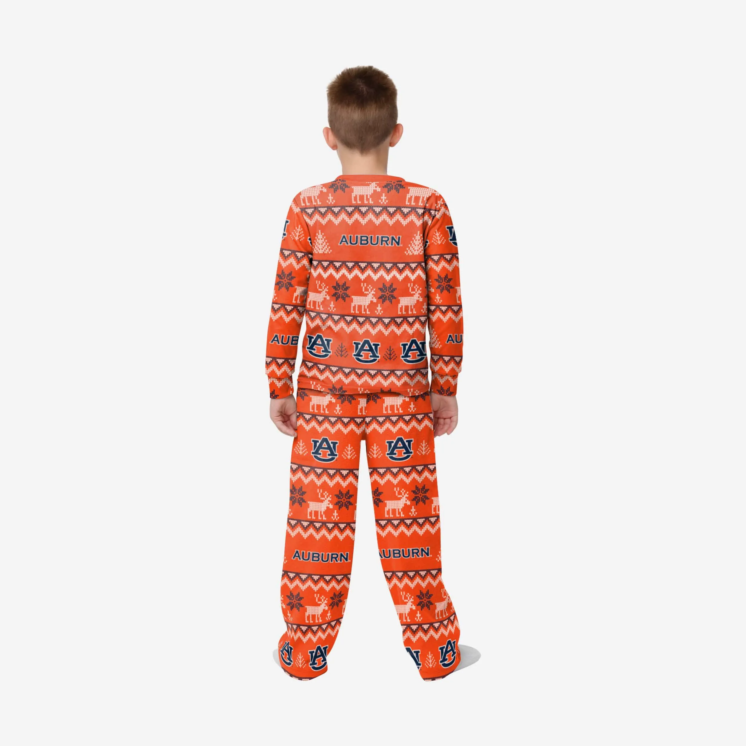 Auburn Tigers Youth Ugly Pattern Family Holiday Pajamas