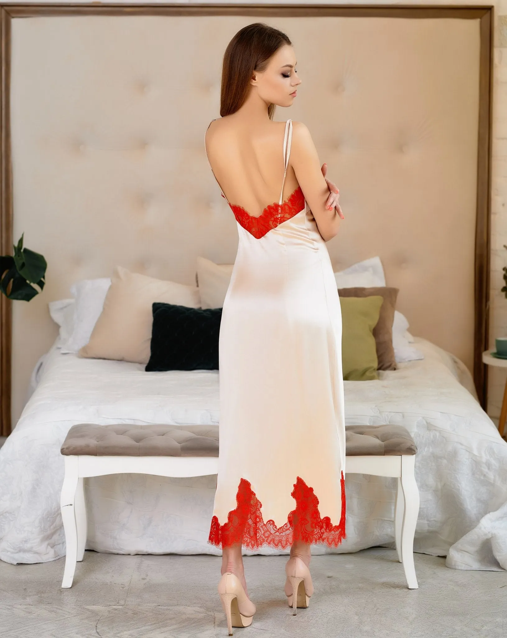 Audra Silk Robe and Nightgown Set