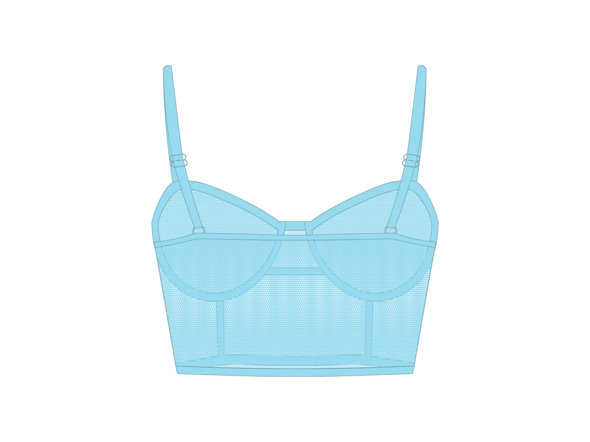 Baby Blue Mesh Camisole Top