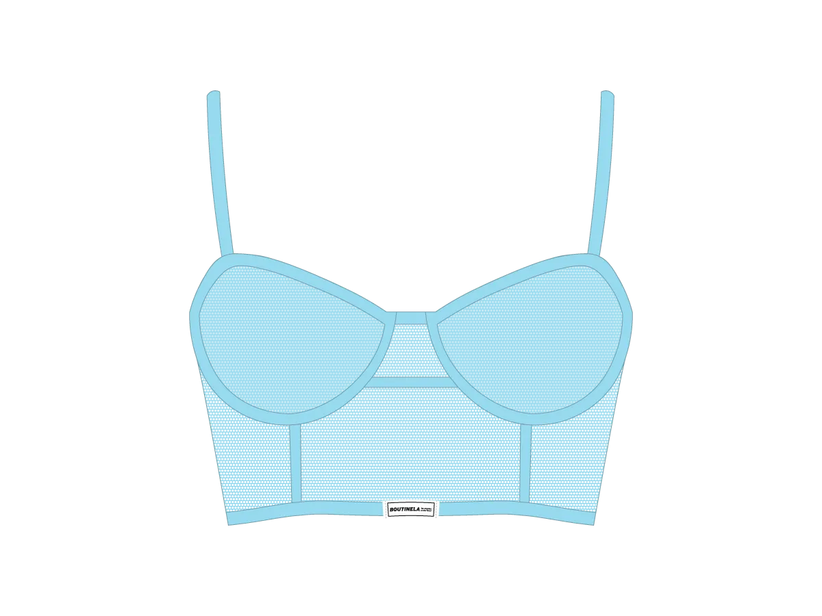 Baby Blue Mesh Camisole Top