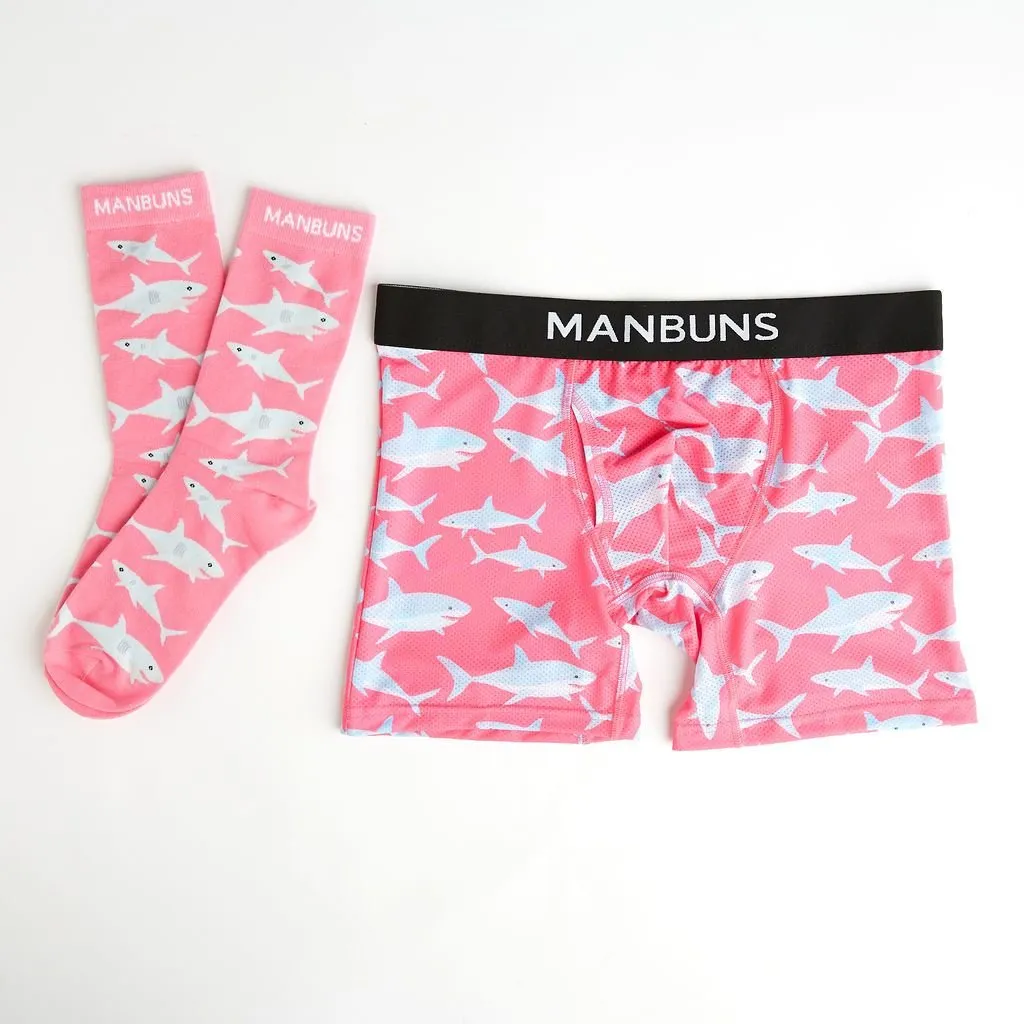 Baby Shark Boxer Briefs with Pouch and Sock Set