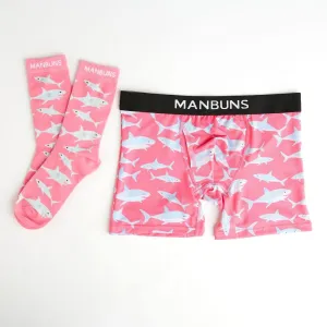 Baby Shark Boxer Briefs with Pouch and Sock Set