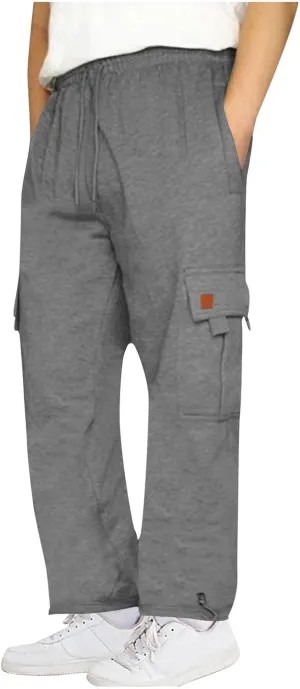 Baggy Sweatpants Men Straight Wide Leg Cargo Pants 2025 Summer Comfy Casual Lounge Athletic Yoga Pants with Pockets