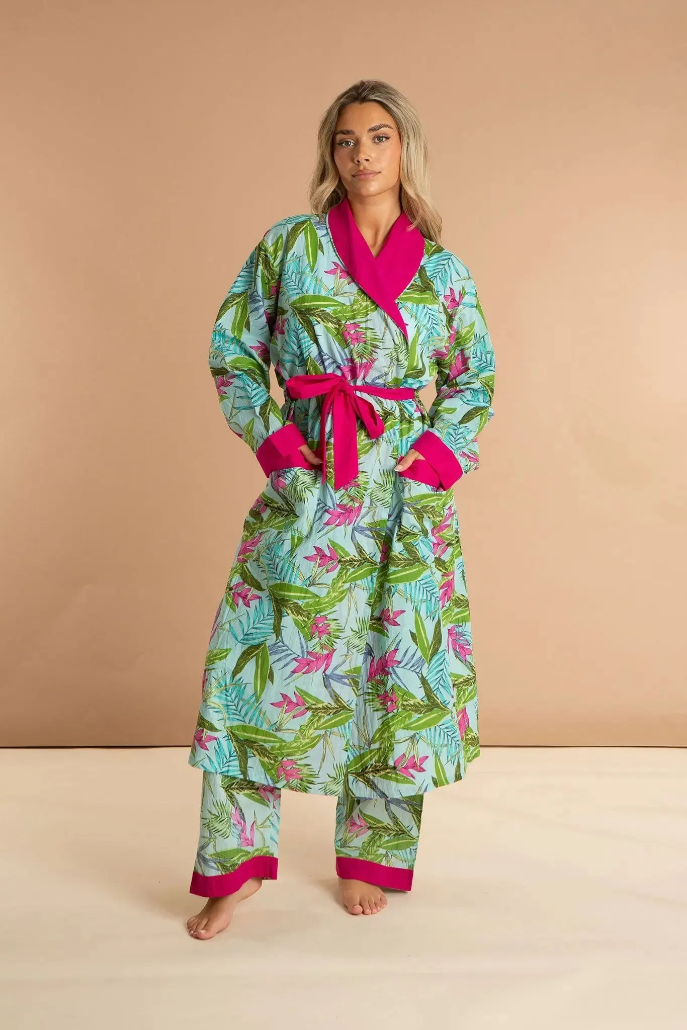 Bali Women's Floral Cotton Robe